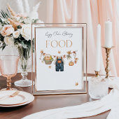 Eten Bar Pompoen Rustieke Herfst Baby shower Poster