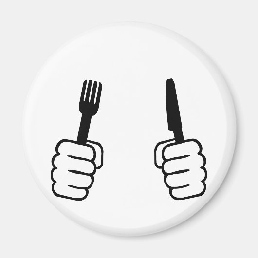 Eten - bestek magneet (Voorkant)