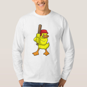 Eten bij honkbal met honkbalknuppel en Pet T-shirt