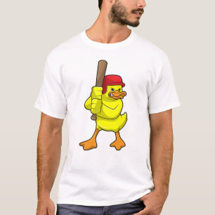 Eten bij honkbal met honkbalknuppel en Pet T-shirt