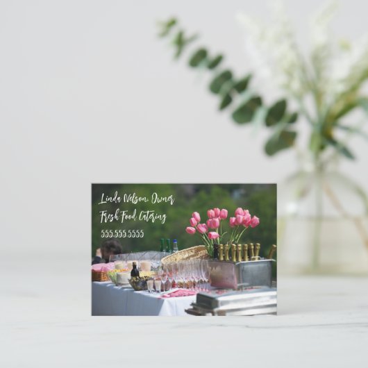 Eten Catering Speciale evenementen en feesten Visitekaartje (Staand voorkant)