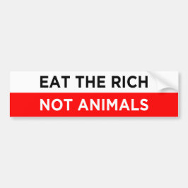 eten de rijken niet de dierentuin bumpersticker