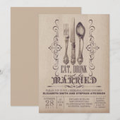  ETEN DRINK EN GETROUWD REPETITIE DINER KAART (Voorkant / Achterkant)