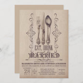  ETEN DRINK EN TROUWEN KAART (Voorkant / Achterkant)