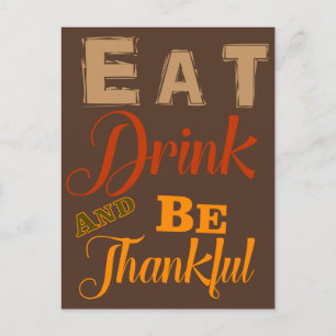 eten drink is de herfst van de Thanksgiving in het Briefkaart