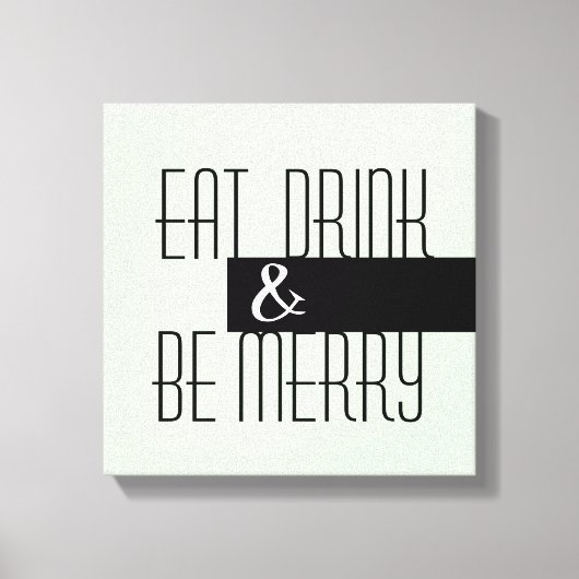 eten drink is een vrolijke moderne keukenkunst canvas afdruk (Voorkant)