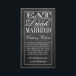 Eten, Drink & worden getrouwd krijtbord bruiloft w Informatiekaartje<br><div class="desc">Het Eat, Drink & Be Married Chalkboard Wedding collectie is een trendy ontwerp met typografie "Eat, Drink & Be Married" op een krijtbord effect achtergrond. Deze bruiloft website invoegen kaarten kunnen worden gepersonaliseerd voor uw speciale gelegenheid en zou de perfecte bijpassende invoegen voor elke rustieke bruiloft suite, vrijgezellenfeest, verlovingsfeest, verjaardagsfeest...</div>