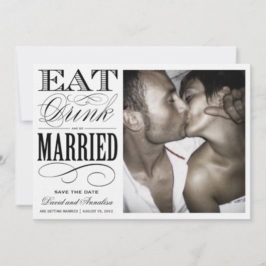 ETEN, DRINKEN  | BEWAAR DE DATUM SAVE THE DATE (Voorkant)