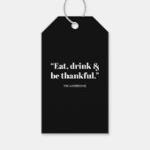 Eten, Drinken en dankbaar zijn Cadeaulabel (Voorkant)