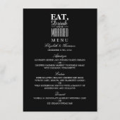 Eten, Drinken en getrouwd zijn Bruiloft Menu (Voorkant)