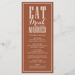 Eten, Drinken en getrouwd zijn Terracotta bruiloft Menu