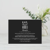 Eten, Drinken en getrouwd zijn Trouwdetail Informatiekaartje (Staand voorkant)