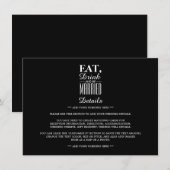 Eten, Drinken en getrouwd zijn Trouwdetail Informatiekaartje (Voorkant / Achterkant)
