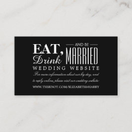 Eten, Drinken en getrouwd zijn Trouwwebsite Informatiekaartje