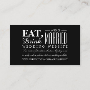 Eten, Drinken en getrouwd zijn Trouwwebsite Informatiekaartje