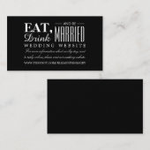 Eten, Drinken en getrouwd zijn Trouwwebsite Informatiekaartje (Voorkant / Achterkant)