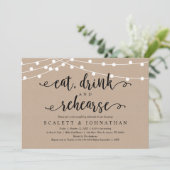 Eten, Drinken en repeteren, rustiek repetitiediner Kaart (Staand voorkant)