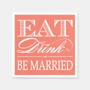 Eten, Drinken en trouwen bruiloftsservetten Servet