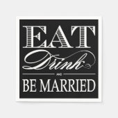 Eten, Drinken en trouwen bruiloftsservetten Servetten (Voorkant)