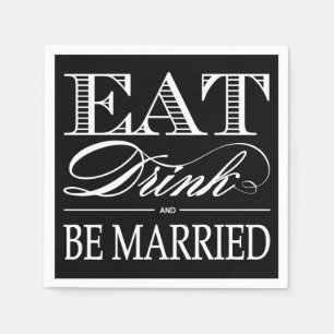 Eten, Drinken en trouwen bruiloftsservetten Servetten
