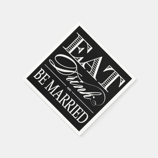 Eten, Drinken en trouwen bruiloftsservetten Servetten (Hoek)