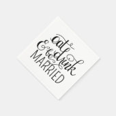 Eten, Drinken en trouwen Cocktail servetten bruilo (Hoek)