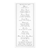 Eten, Drinken en trouwen Modern Wedding Program Reclamekaart (Achterkant)