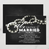 Eten, Drinken en trouwen verlovingsfeest Kaart (Voorkant / Achterkant)