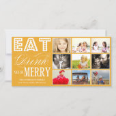 ETEN, DRINKEN EN VROLIJK ZIJN | HOLIDAY COLLAGE KA FEESTDAGENKAART (Voorkant)