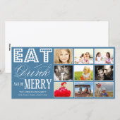 ETEN, DRINKEN EN VROLIJK ZIJN | HOLIDAY COLLAGE KA FEESTDAGENKAART (Voorkant / Achterkant)