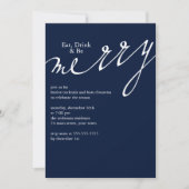 Eten, Drinken en vrolijk zijn - Kerstfeest Kaart (Voorkant)