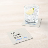 Eten, Drinken, & Getrouwd Kartonnen Onderzetters (Insitu)