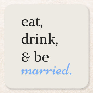 Eten, Drinken, & Getrouwd Kartonnen Onderzetters