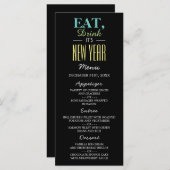 Eten, Drinken Het Nieuwjaarsmenu Menu (Voorkant / Achterkant)