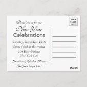 Eten, Drinken, Nieuwjaarsuitnodiging Briefkaart (Achterkant)