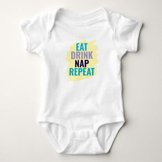 Eten Drinken Slapen en Herhalen Romper (Voorkant)