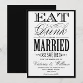 ETEN,DRINKEN | SPAAR DE DATUM AANKONDIGING (Voorkant / Achterkant)