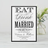 ETEN,DRINKEN | SPAAR DE DATUM AANKONDIGING (Staand voorkant)