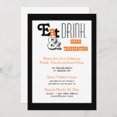 Eten drinken Thanksgiving verjaardagsfeestje Kaart (Voorkant / Achterkant)