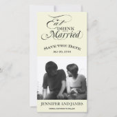 Eten, Drinken, Trouwen Bewaar de datumfotokaarten Save The Date (Voorkant)