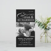 Eten, Drinken & Trouwen Bewaar de datumfotokaarten Save The Date (Staand voorkant)