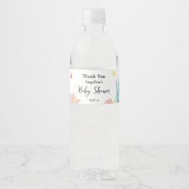Eten en Drank Label Set met ontwerp Waterfles Etiket