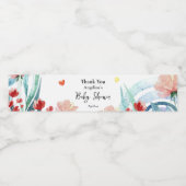 Eten en Drank Label Set met ontwerp Waterfles Etiket (Enkel label)