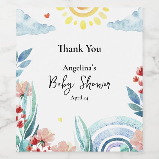 Eten en Drank Label Set met ontwerp Wijn Etiket (Enkel label)