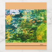 Eten en Drinken Etiket Set (6) "Green Meadow" (Enkel label)