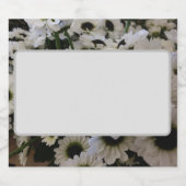 Eten en Drinken Etiket Set - Zwart & Wit Daisie (Enkel label)