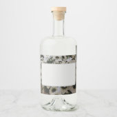 Eten en Drinken Etiket Set - Zwart & Wit Daisie (Voorkant)