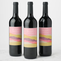 Eten en drinken Label Set abstract landschap