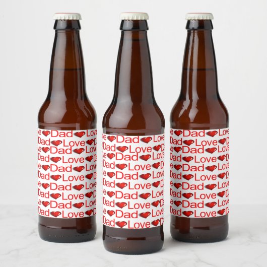 Eten en drinken Label Set Love Dad Bierfles Bier Etiket (Flessen)