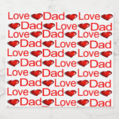 Eten en drinken Label Set Love Dad Bierfles Bier Etiket (Enkel label)